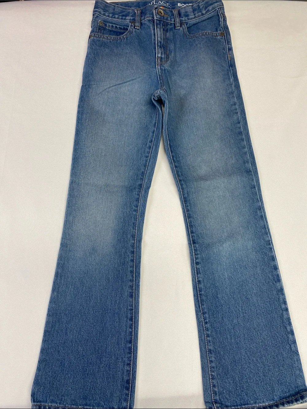 Children's Place Boys Blue Denim Bootcut Jeans Size 10S (4 Pairs)